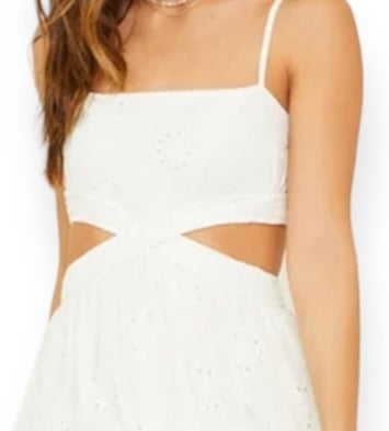 Altar’d State Cline Eyelet Midi Dress Medium