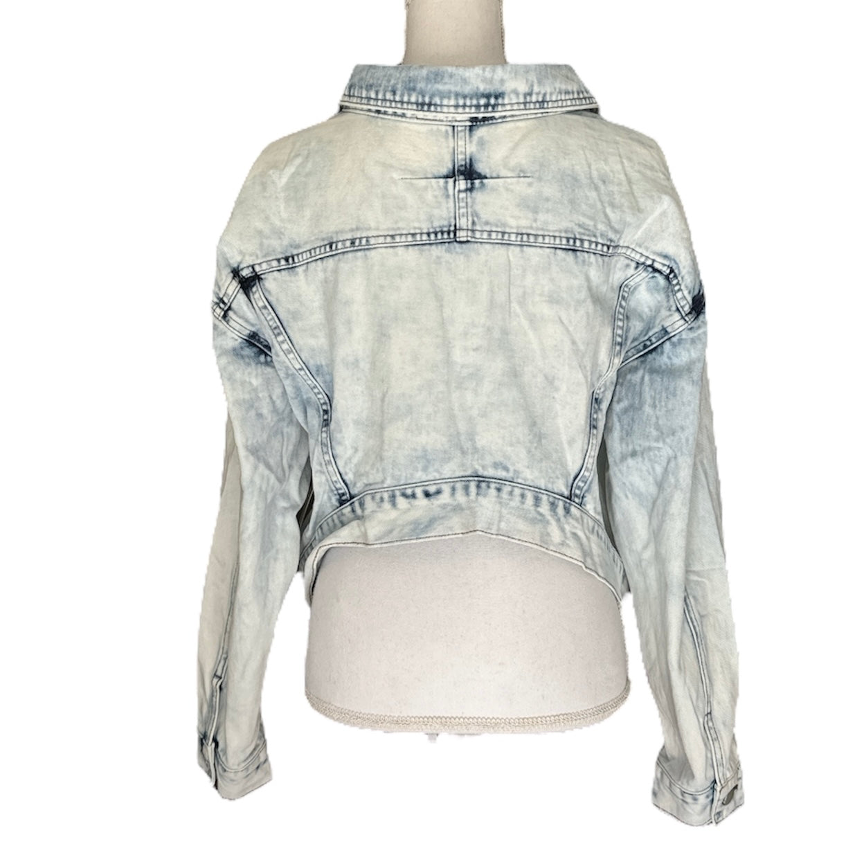 American Bazi Cropped Denim Jacket Large