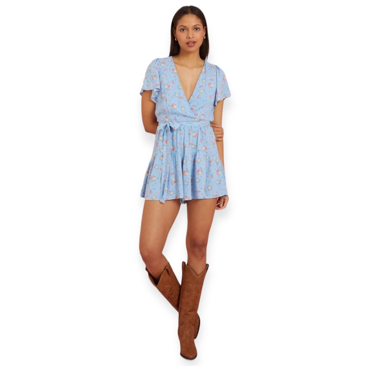 Altar’d State Aspen Floral Romper Small