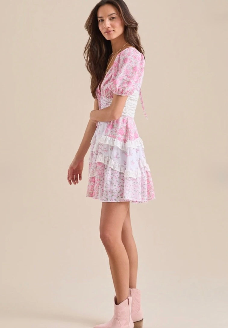 Altar’d State Aderny Floral Mini Dress NWT