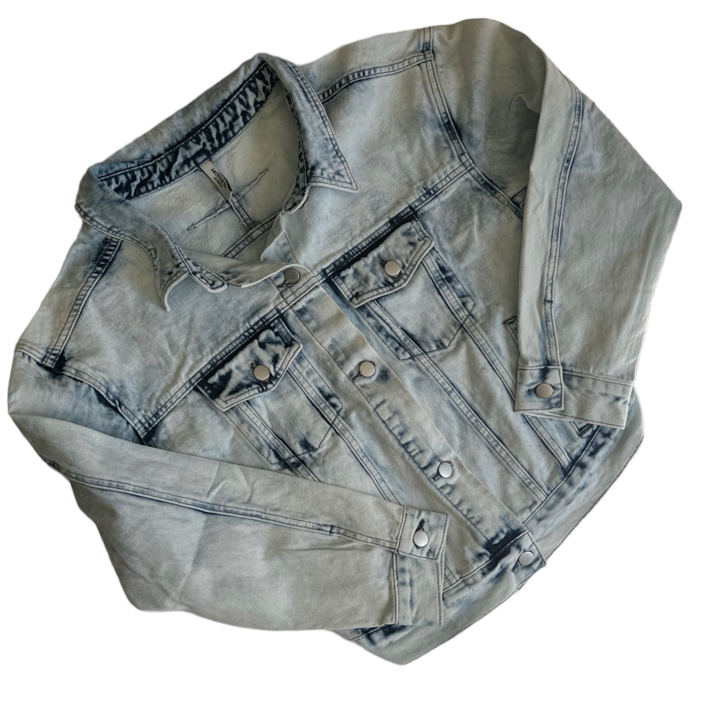 American Bazi Cropped Denim Jacket Large