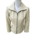 Anne Klein Cream Leather Jacket
