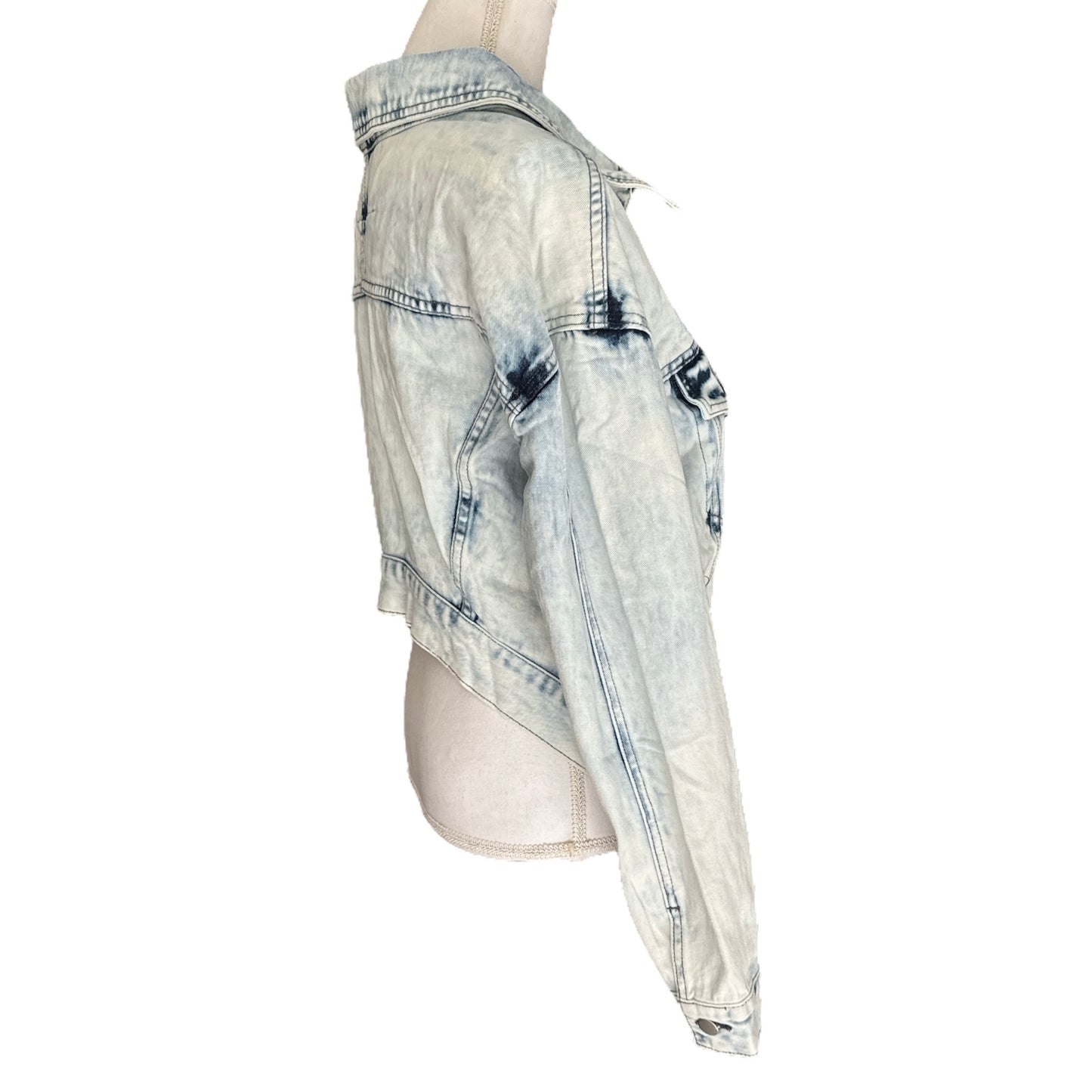 American Bazi Cropped Denim Jacket Large