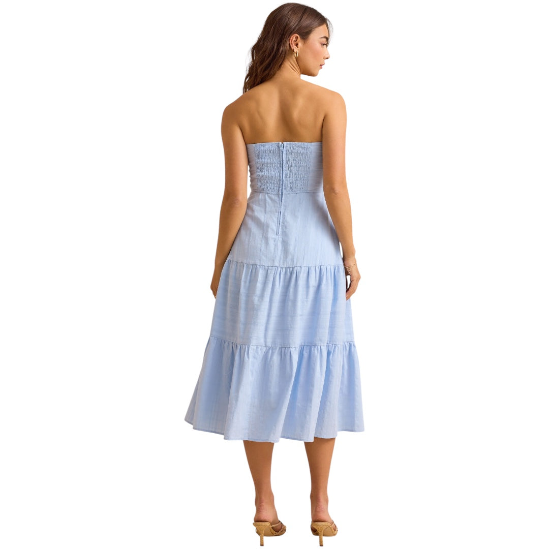 Altar’d State Sofia Strapless Midi Dress NWT