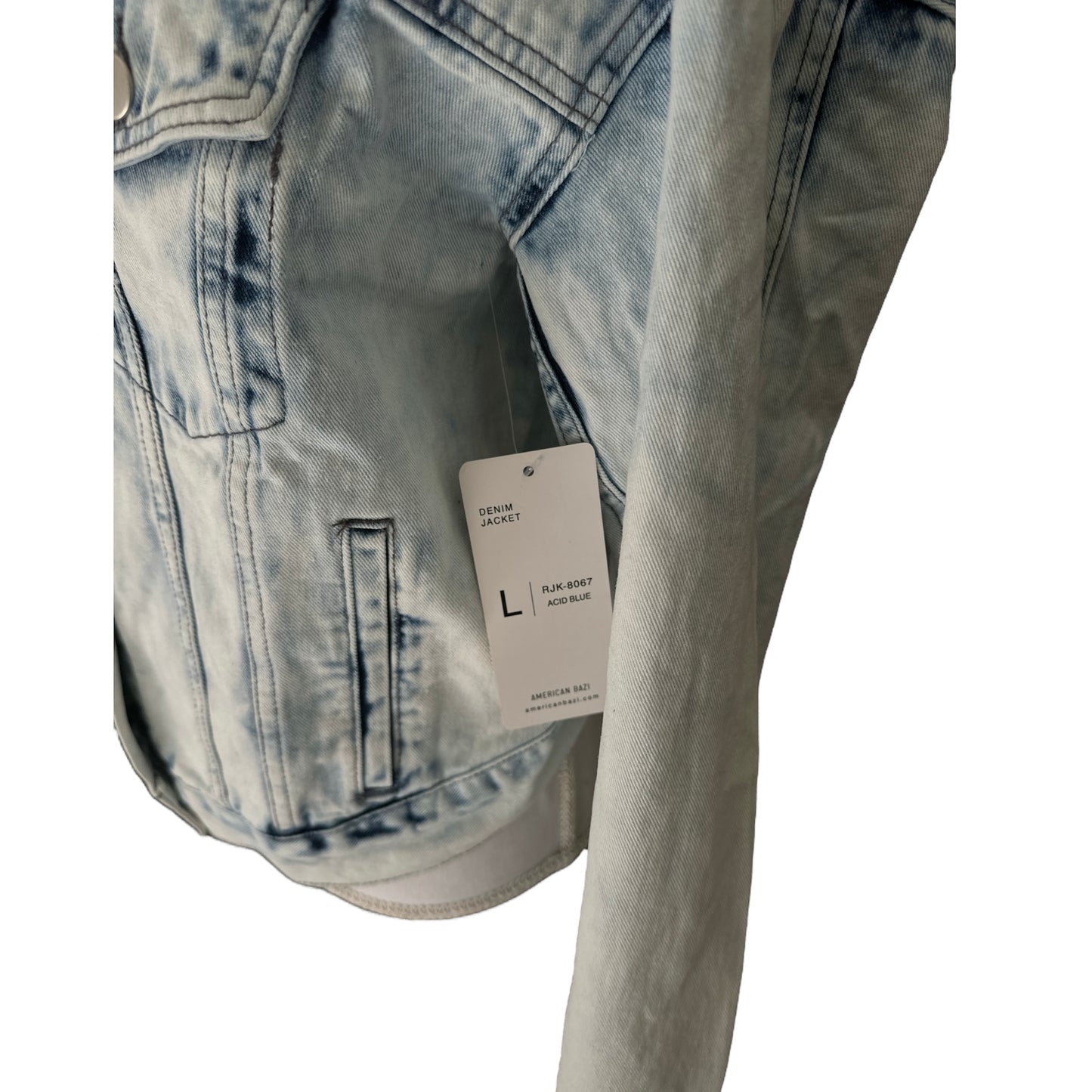 American Bazi Cropped Denim Jacket Large