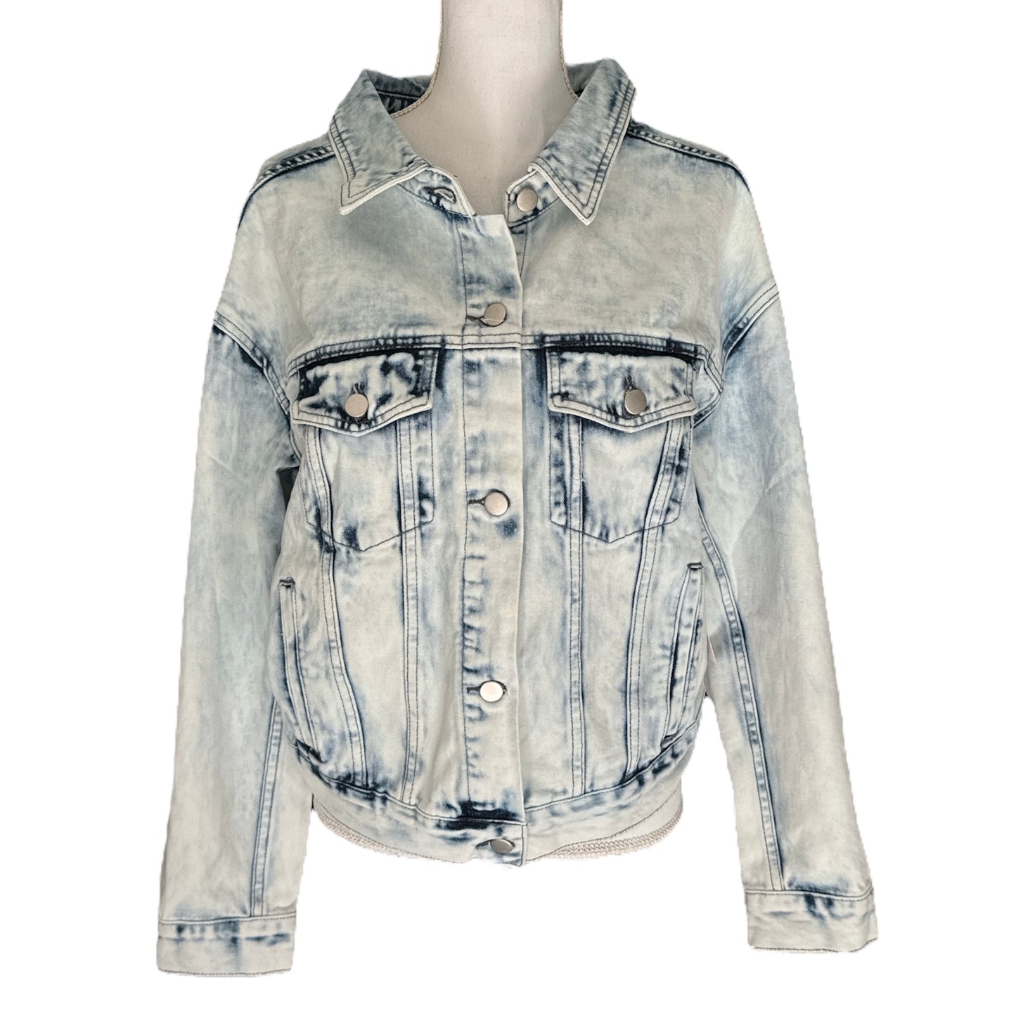 American Bazi Cropped Denim Jacket Large