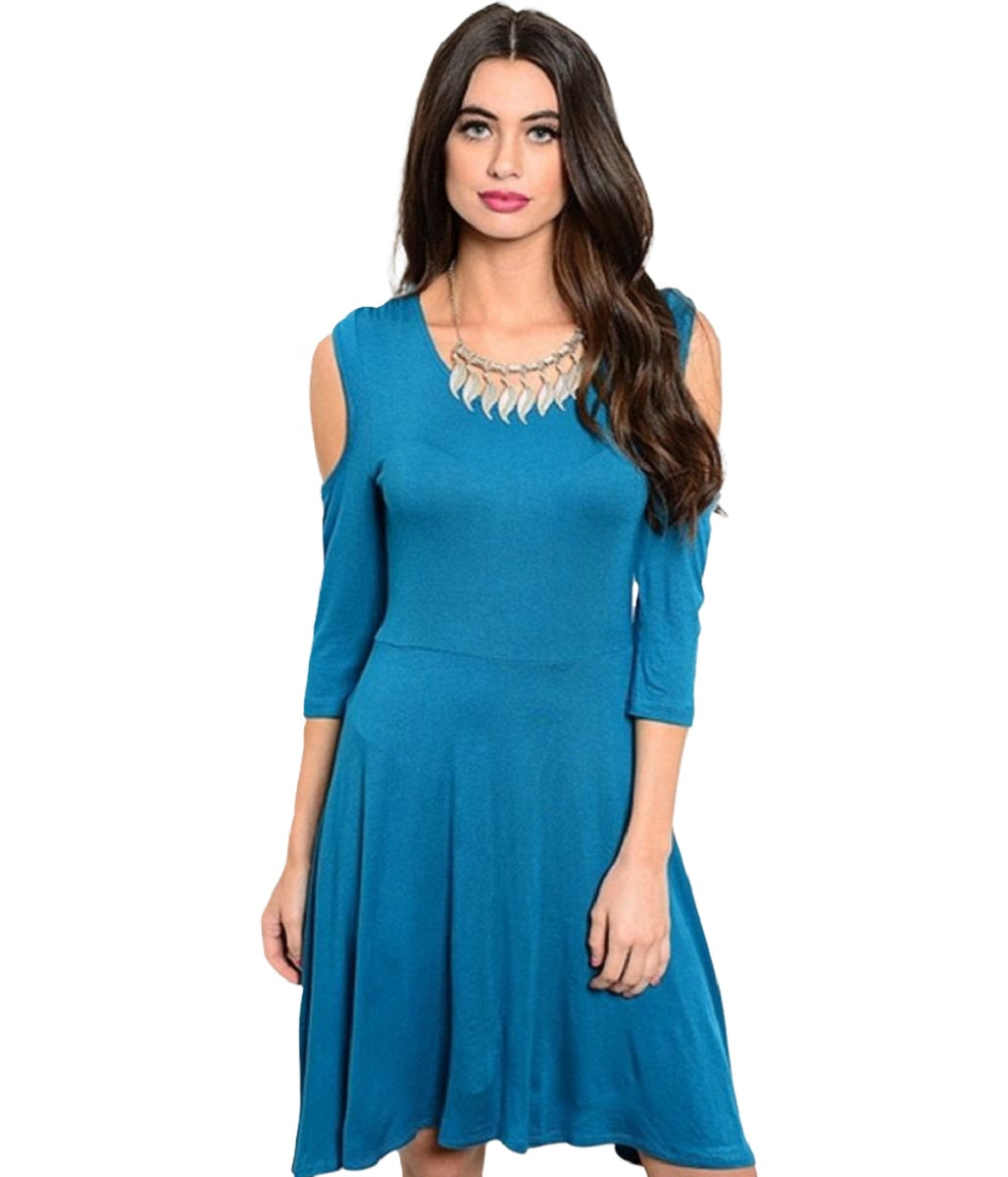 Agua Cold Shoulder Knit Baby Doll Dress – Our Sunshine Boutique