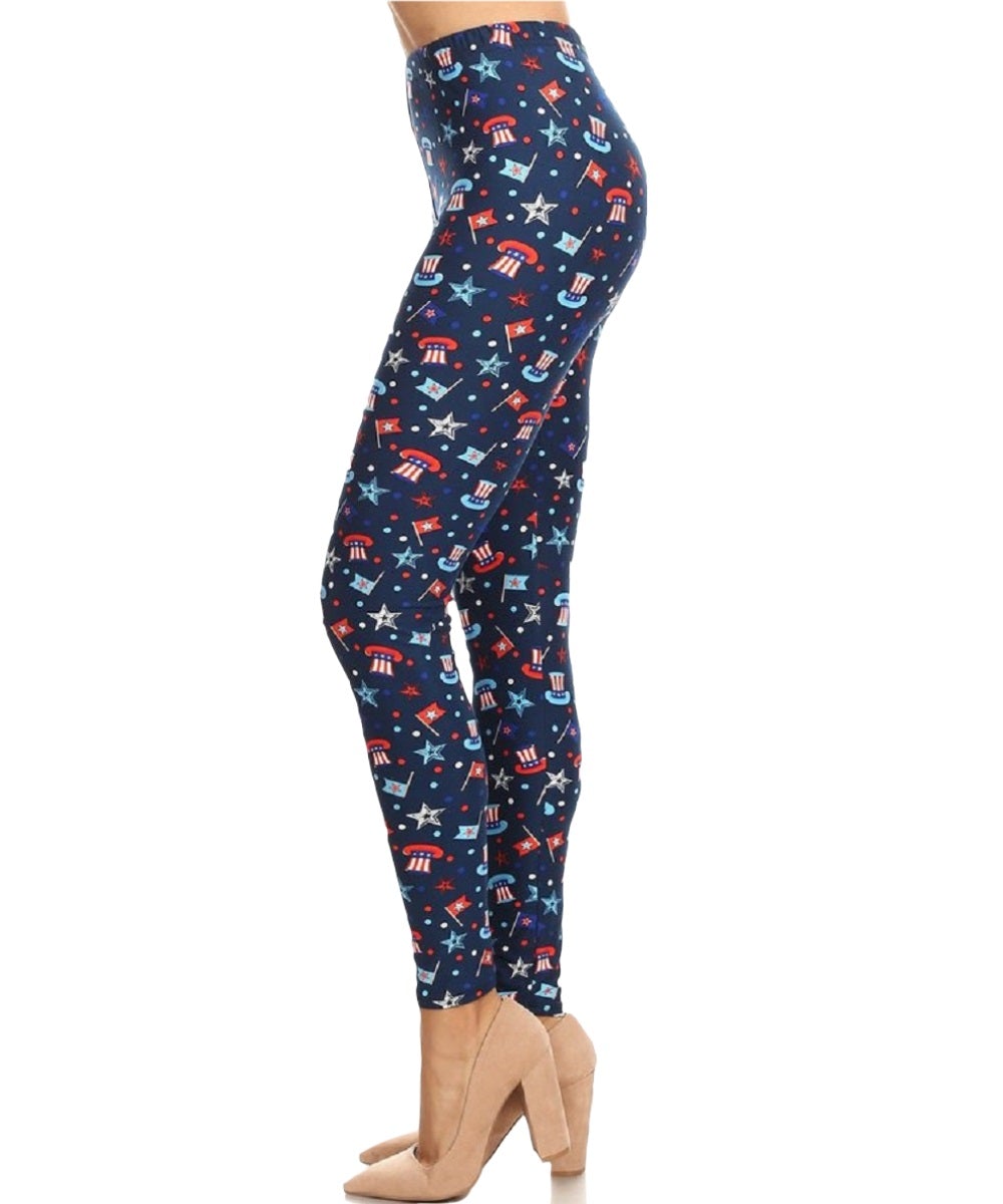 Bright and Colorful Fireworks Print Leggings