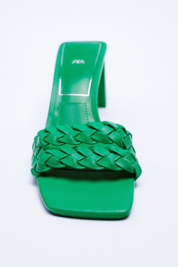 Zara HEELED WOVEN SANDALS Size EU40 NWOT