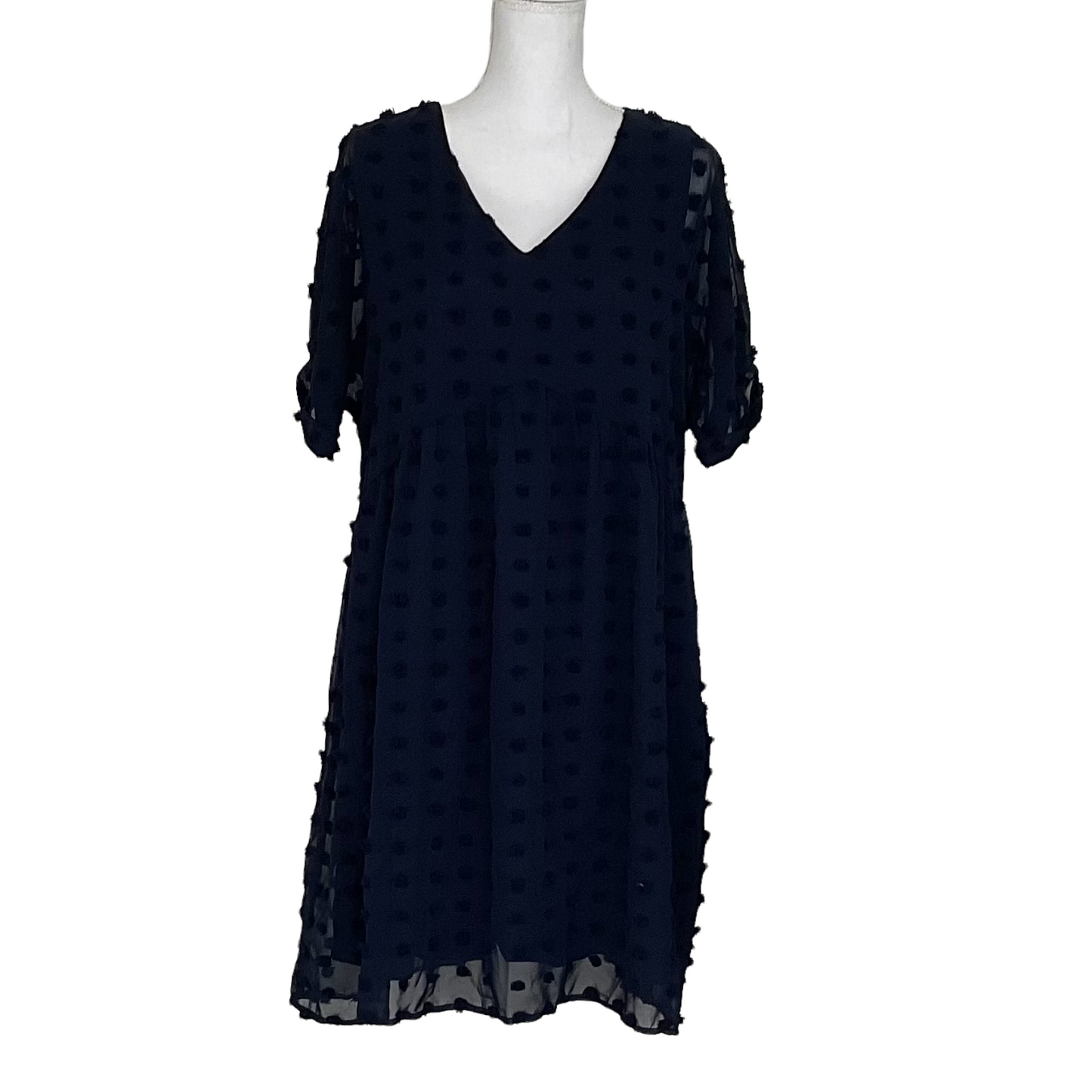 Kirundo NWT Swiss Dot Babydoll V Neck Mini Dress