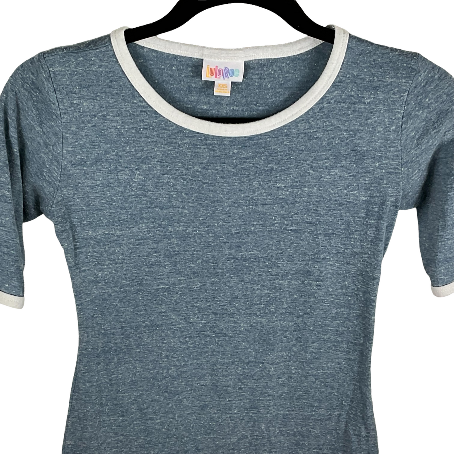 LuLaRoe Knit Dress Blue Marbal Pattern Size XXSmall