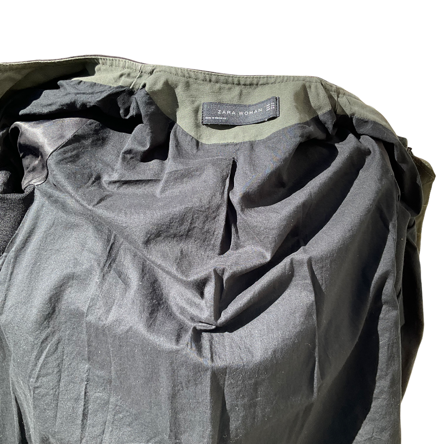 Zara Woman Olive & Black Oversized Jacket