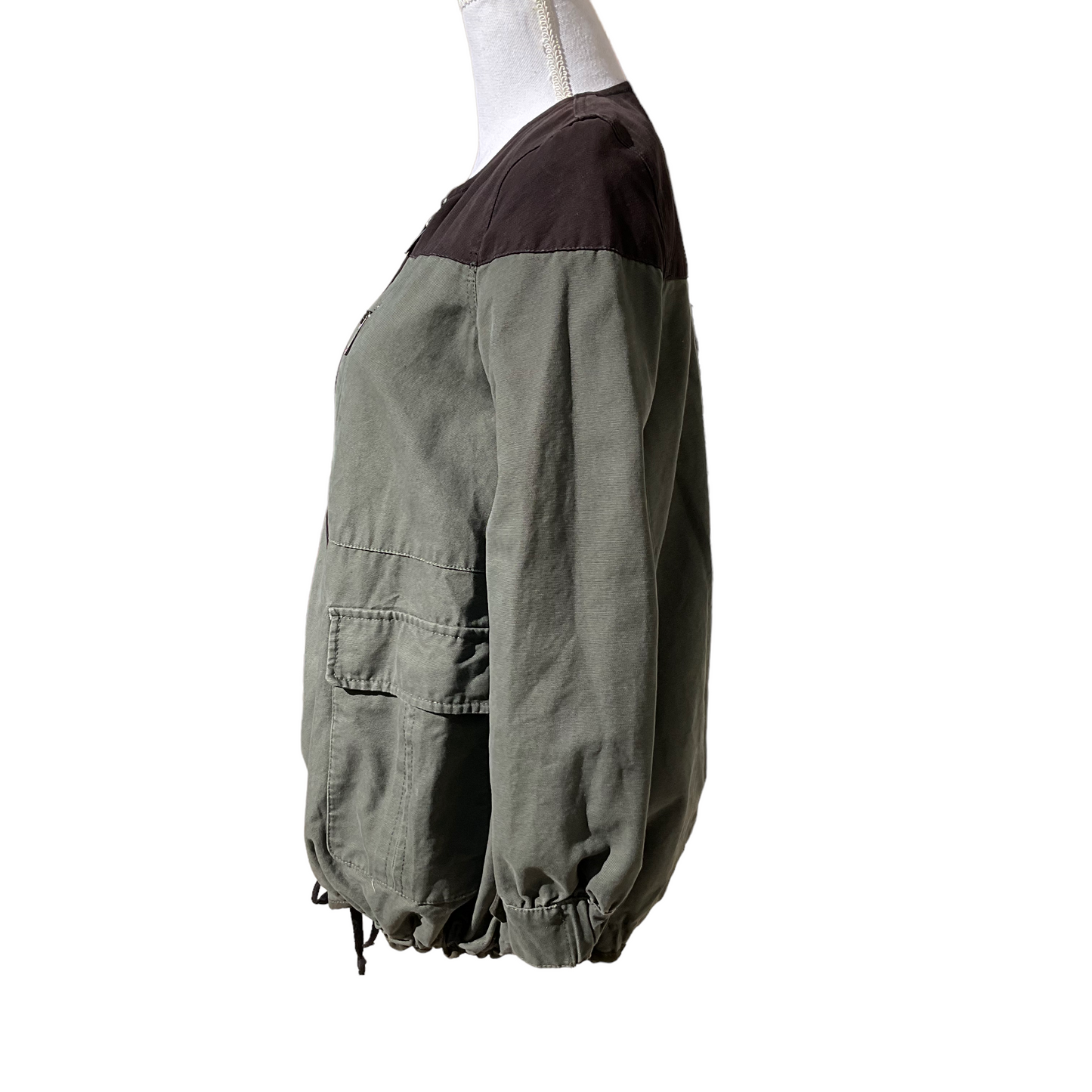 Zara Woman Olive & Black Oversized Jacket