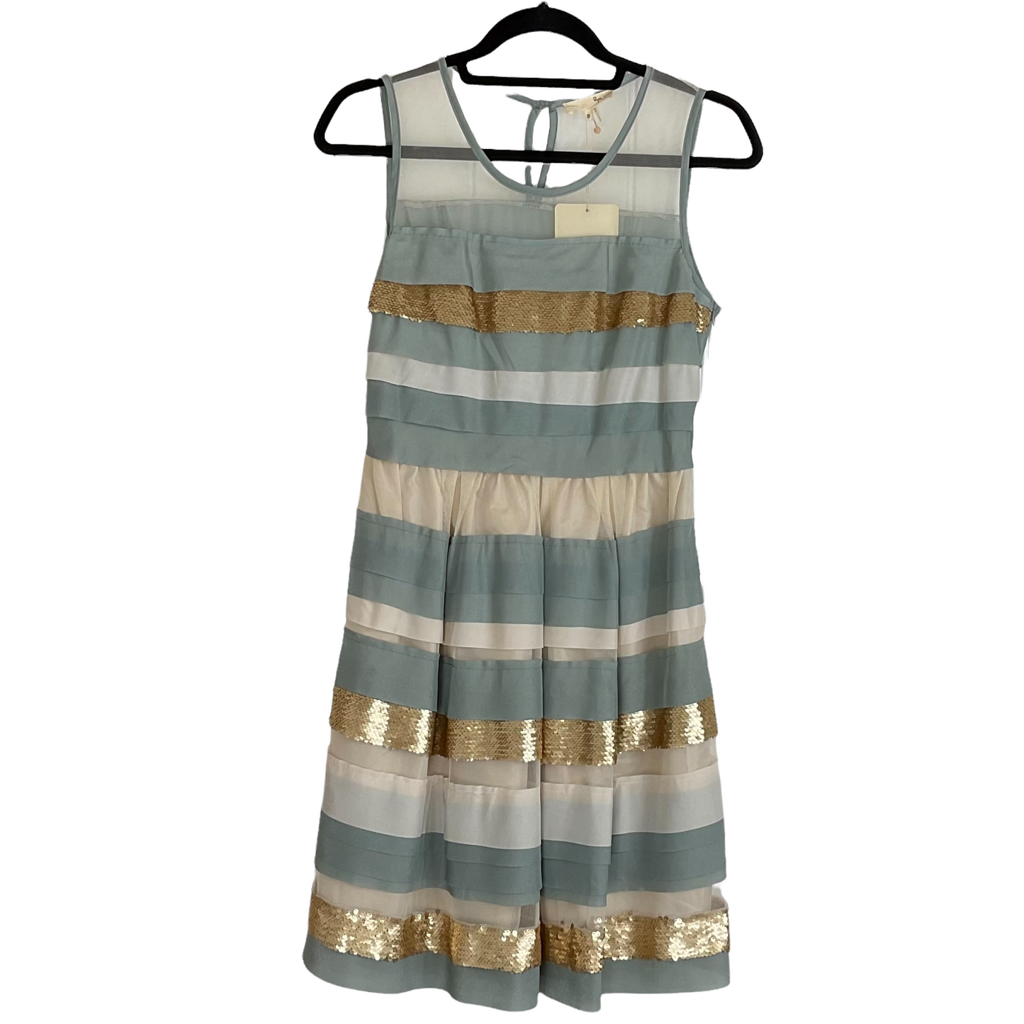 Ryu Sage & Gold Party Dress Size Small NWT