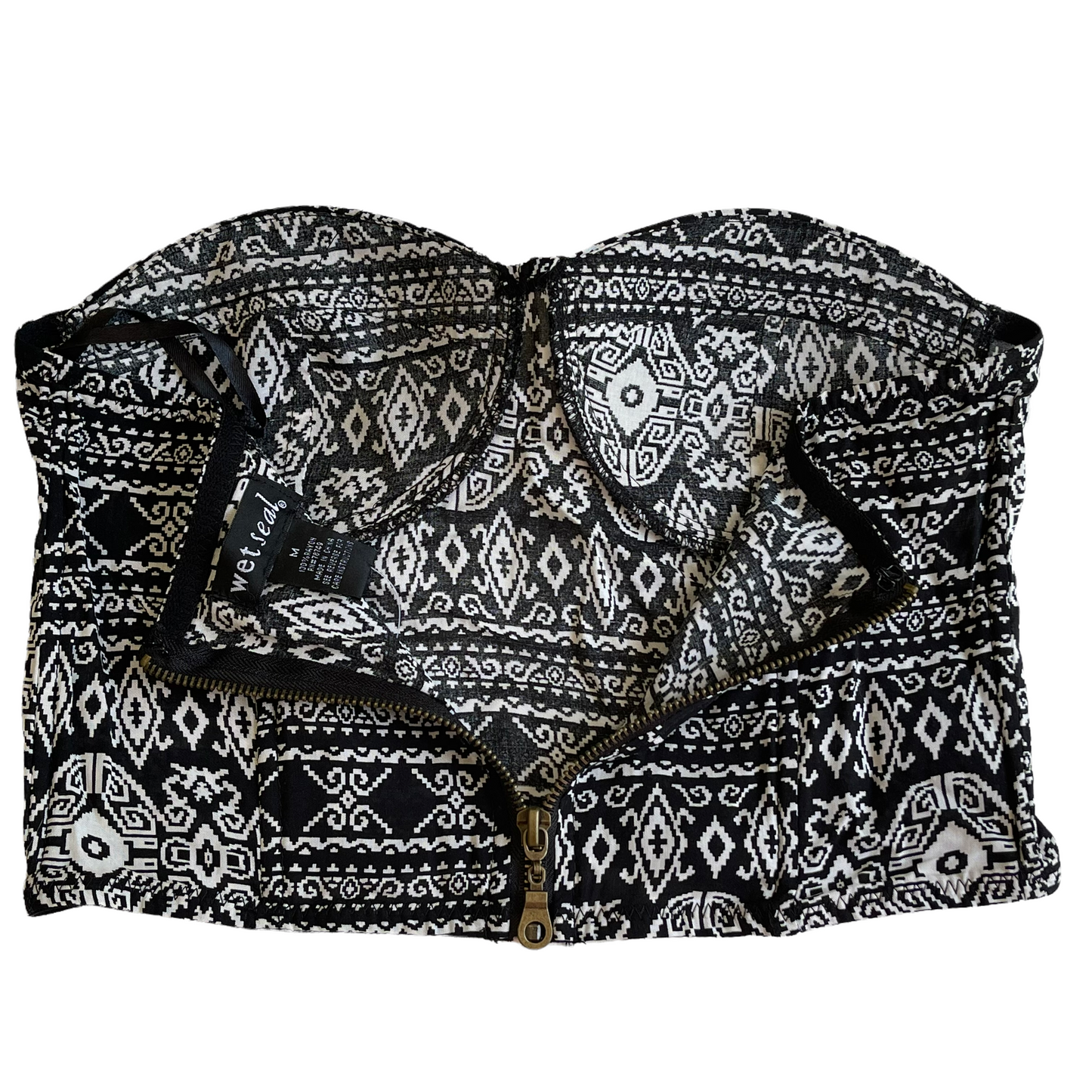 Wet Seal Aztec Copped Halter Top Size M NWT
