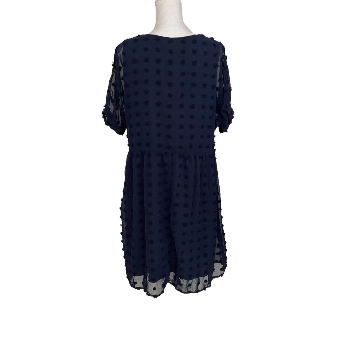 Kirundo NWT Swiss Dot Babydoll V Neck Mini Dress