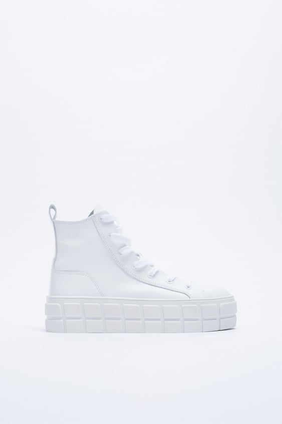 Zara Leather Platform Sneakers Size EU39
