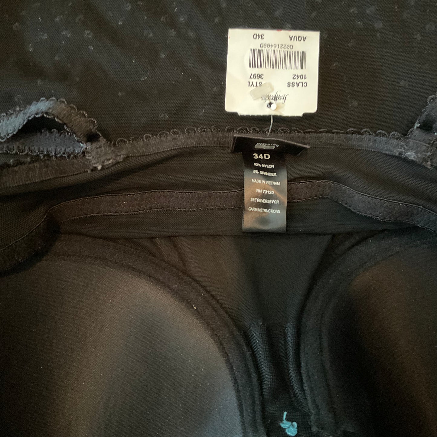 Frederick’s of Hollywood Sequins Aqua & Black