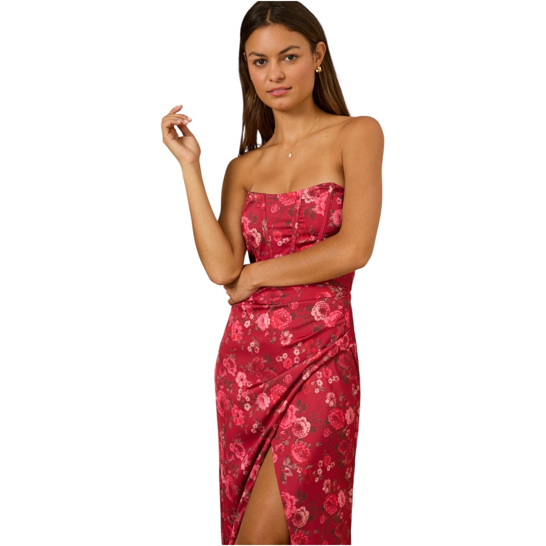 Altar’d State Ruth Corset Satin Dress NWT