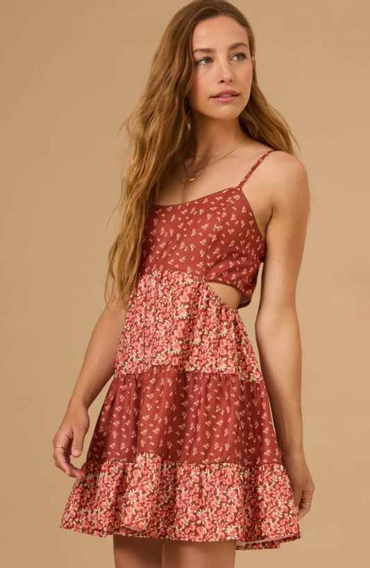 Altar’d State Jessany Floral Mini Dress XXSmall