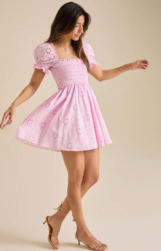 altar'd state pink floral mini dress Altar'd State | Katey Linen Mini Dress | PINK | Material: 100% Polyester, Lining: 100% Polyester