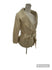Zara Gold Metallic Shawl Collar Wrap Jacket