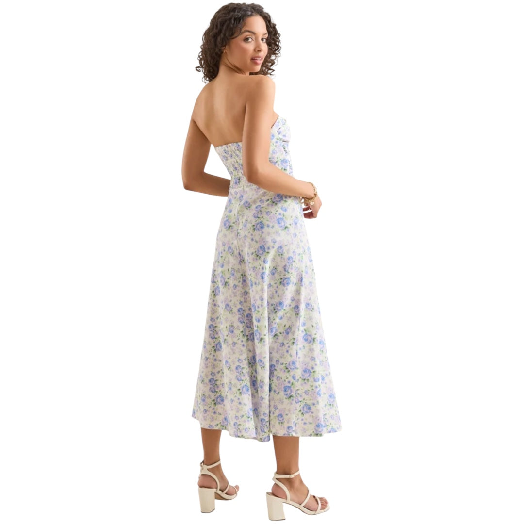 Altar’d State Holly Linen Strapless Dress NWT