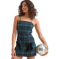 Altar’d State Gianna Plaid Mini Bow Dress NWT