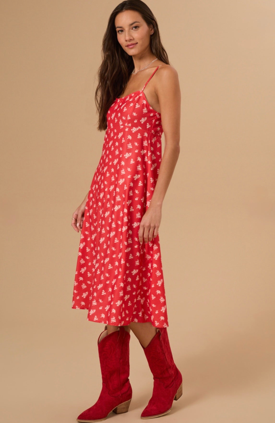Altar’d State Poppy Floral Midi Dress XXSmall
