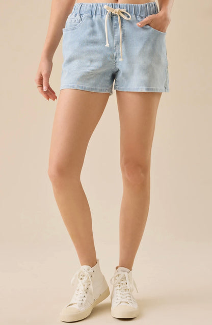 Altar’d State Josie Striped Drawstring Shorts