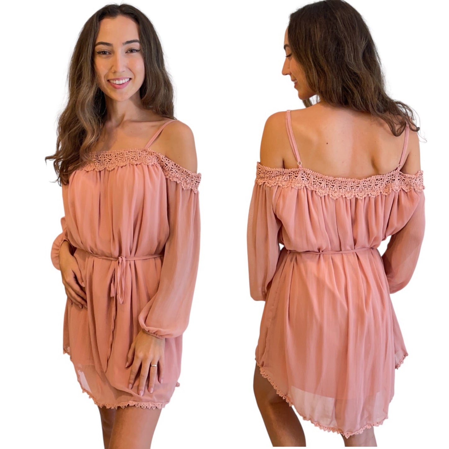 Favlux Mauve Off The Shoulder Dress