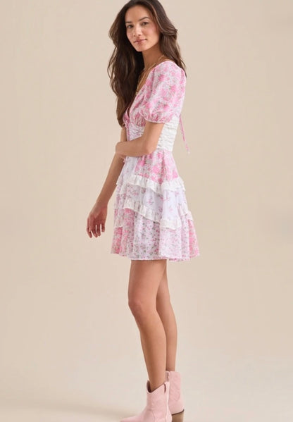 Altar’d State Aderny Floral Mini Dress NWT