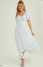 Altar’d State Catherina Maxi Dress NWT Ivory-Blue