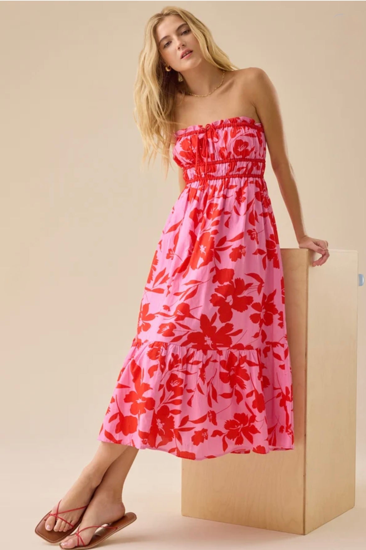 Altar’d State Mallory Floral Midi Dress NWT