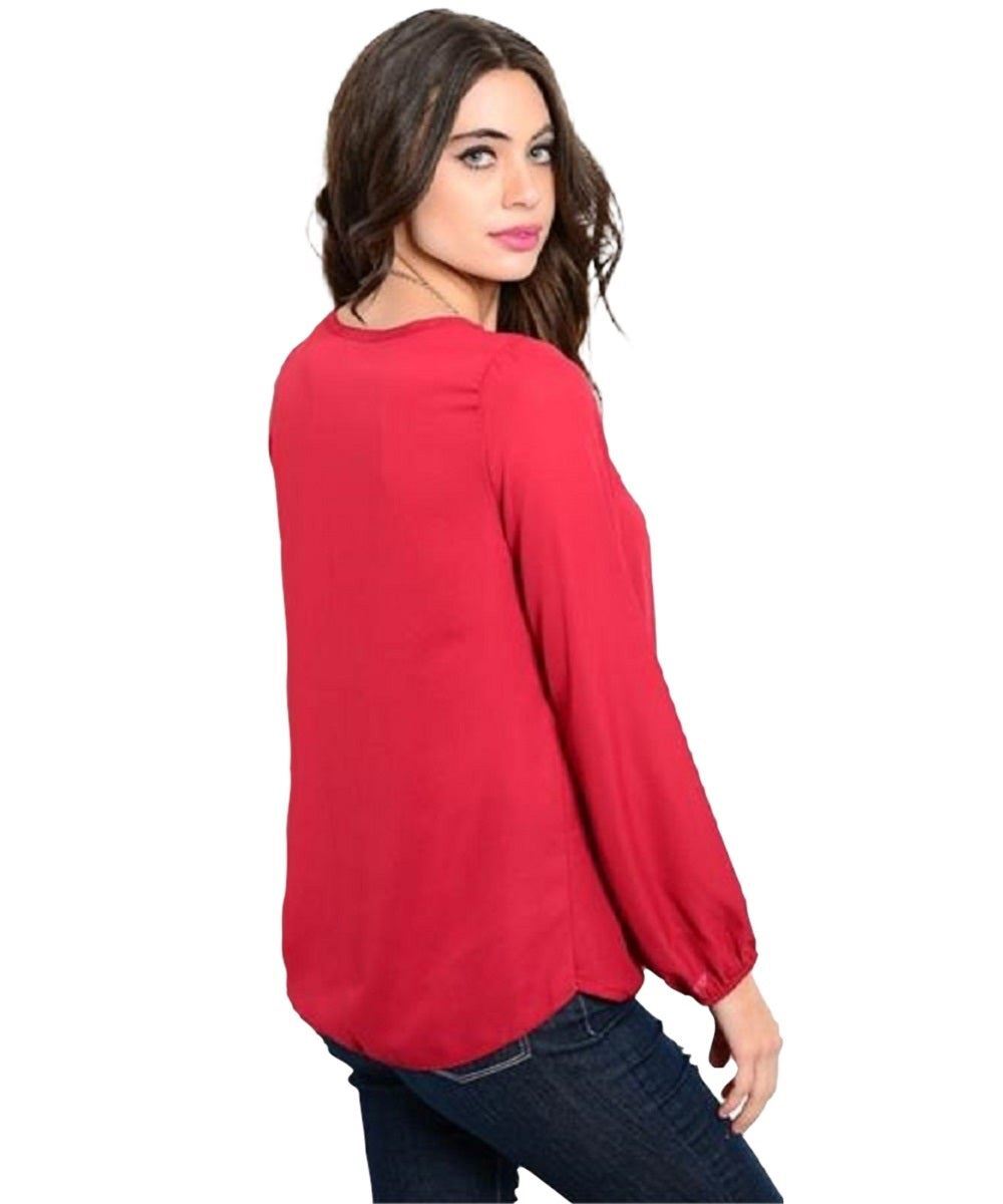Crossbody Burgundy Top