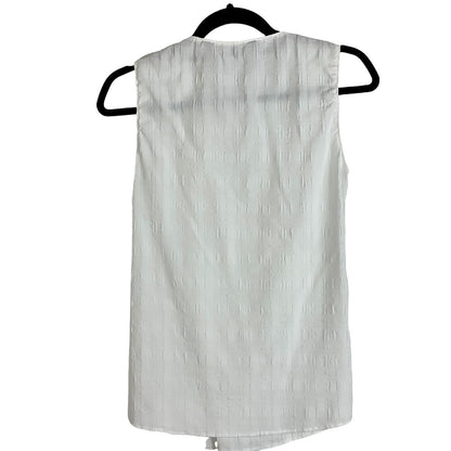 Zara White Textured Blouse Size Small