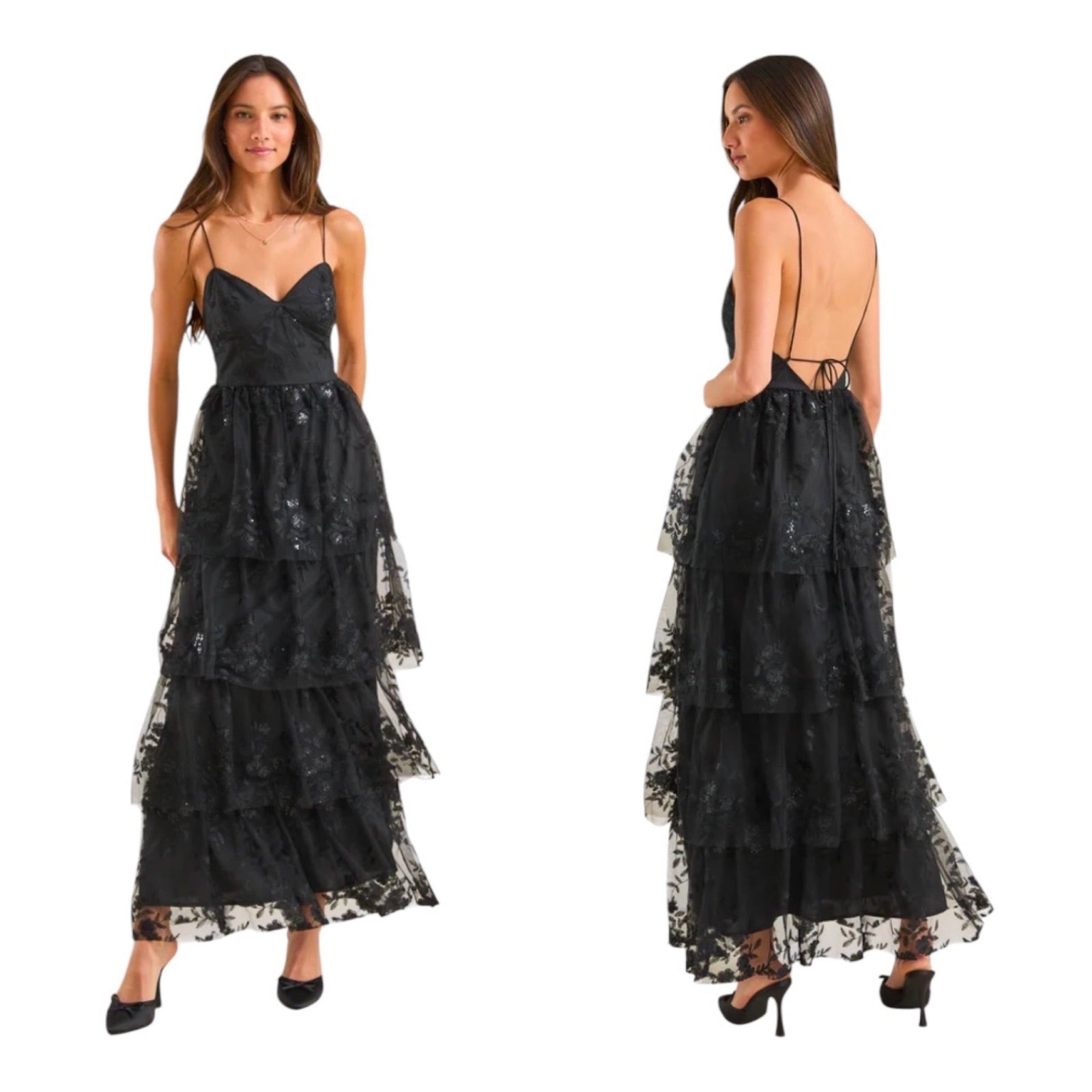 Rue Sequin Lace Maxi Dress