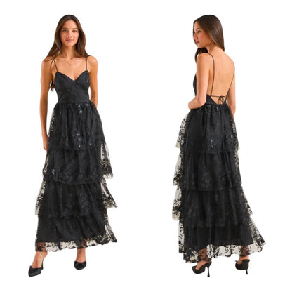 Rue Sequin Lace Maxi Dress