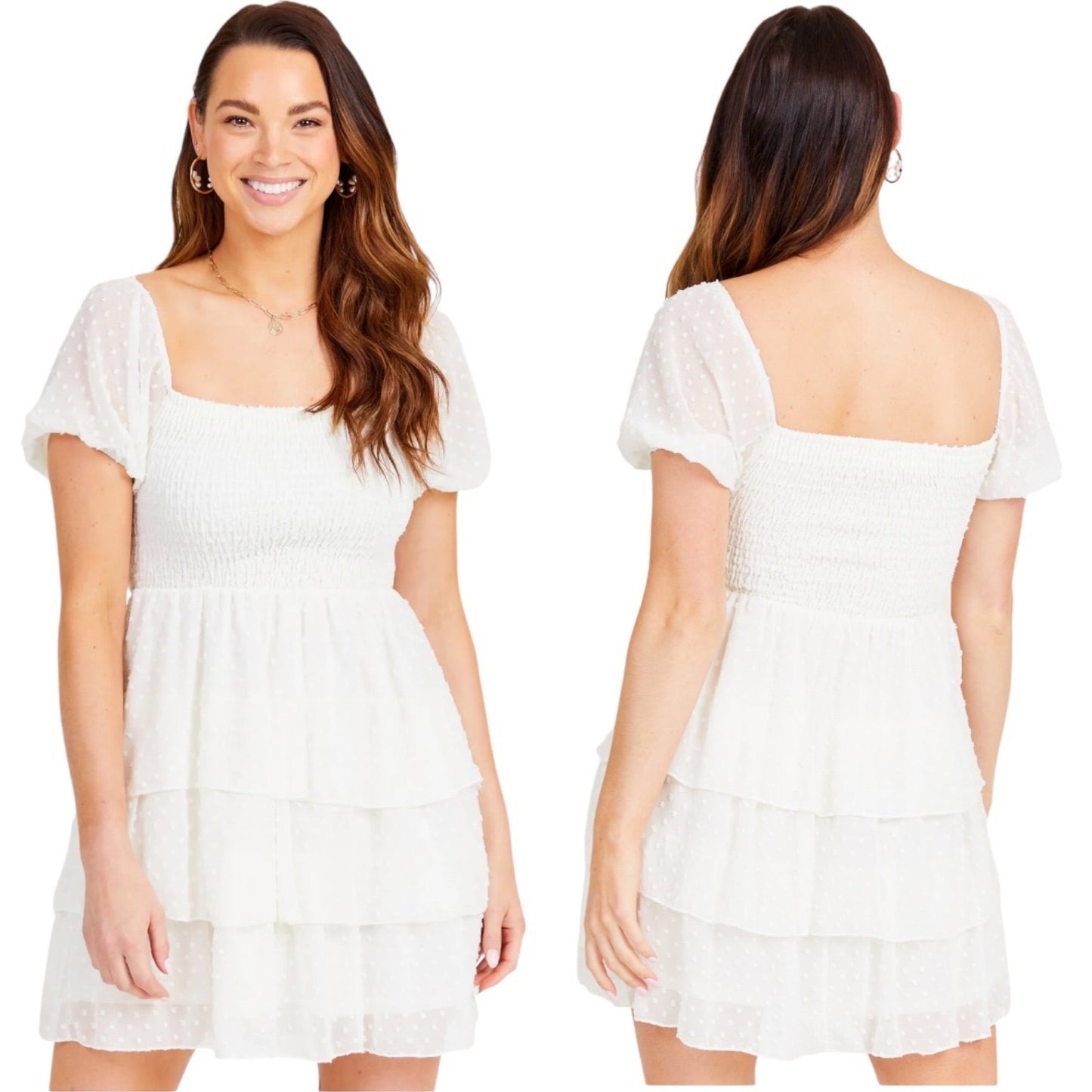 Altar’d State Luna Puff Sleeve Dress NWT