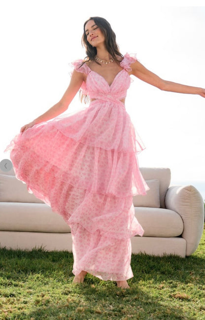 Altar’d State Becca Tiered Maxi Dress
