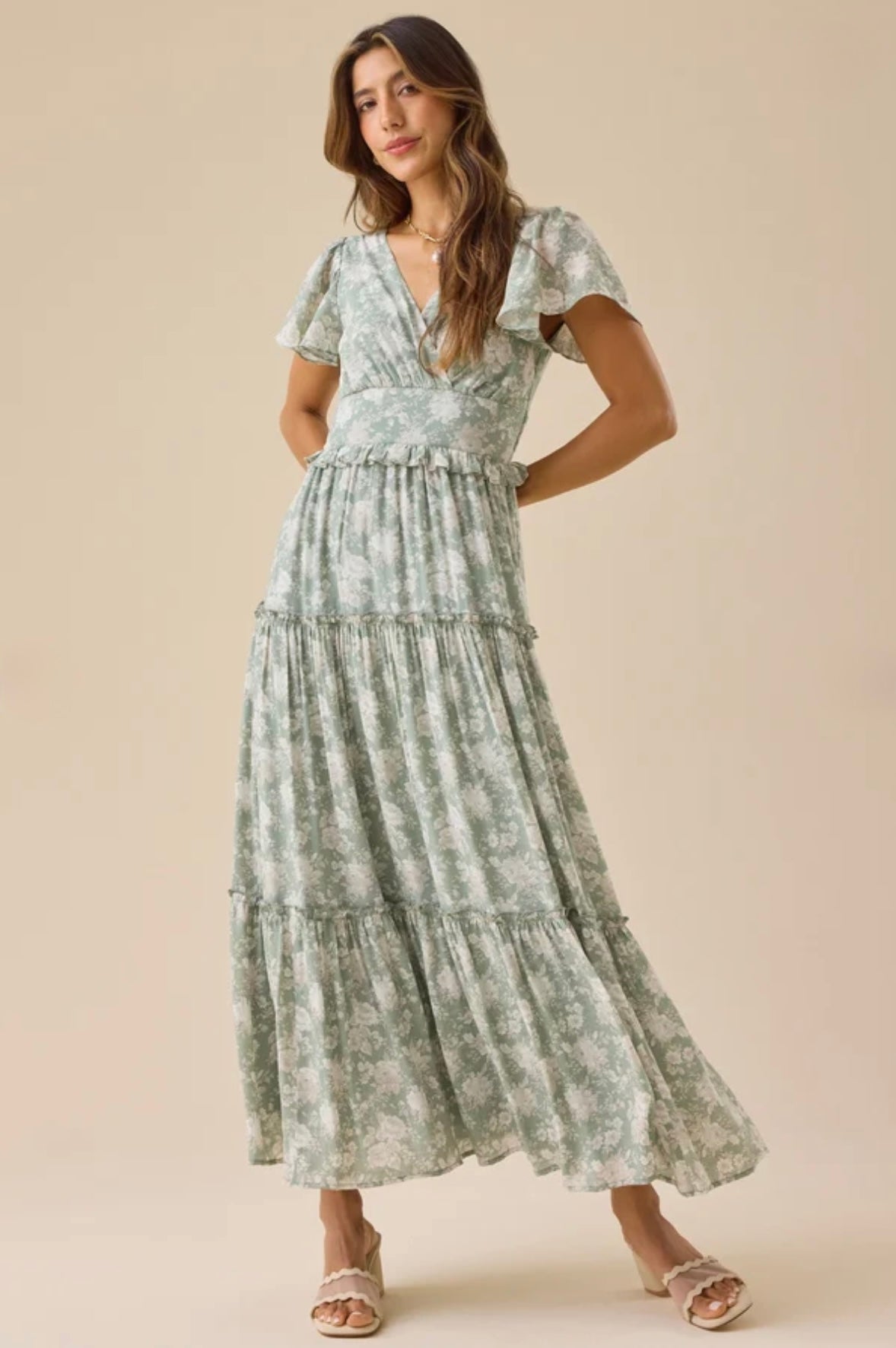 Altar’d State Brigitte Floral Maxi Dress NWT