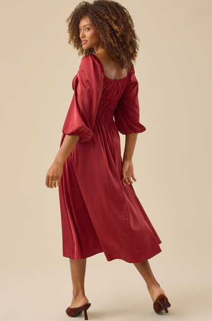 Altar’d State Jillie Satin Maxi Dress NWT