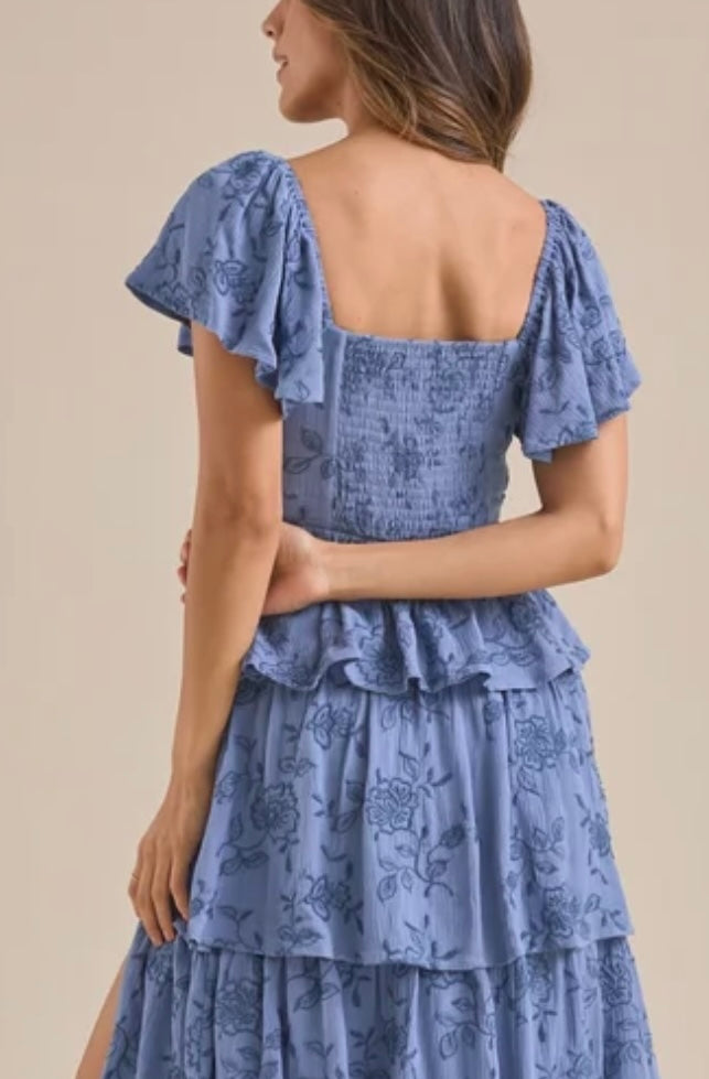 Altar’d State Roxanne Layered Maxi Dress NWT