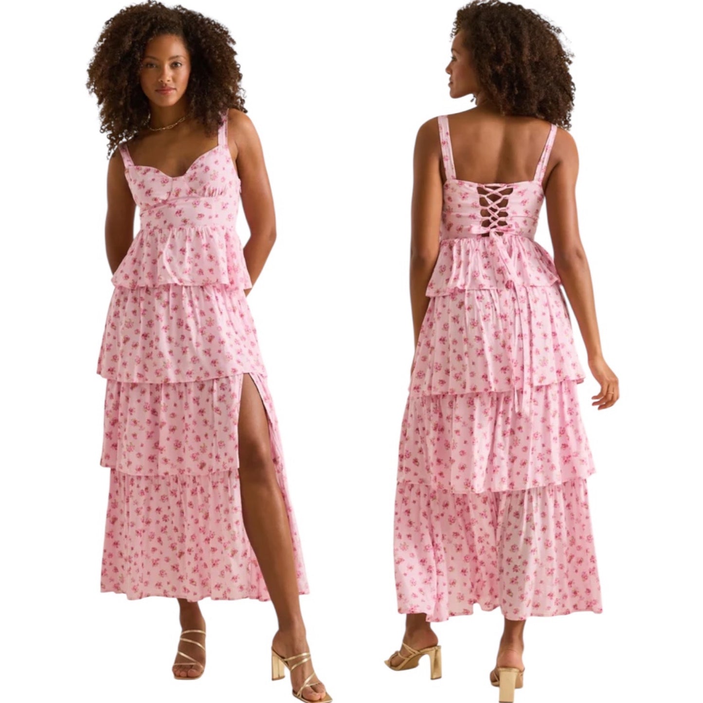 Altar’d State Rose Floral Maxi Dress NWT