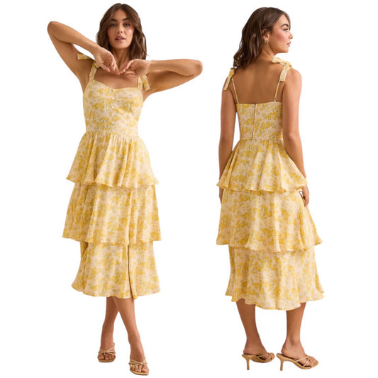Altar’d State Melina Floral Maxi Dress NWT