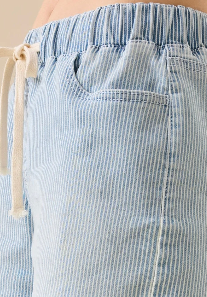 Altar’d State Josie Striped Drawstring Shorts