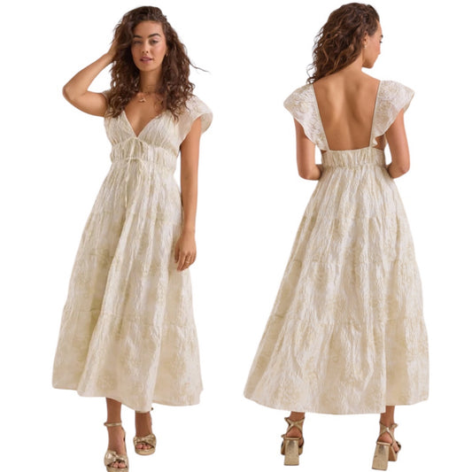 Altar’d State Athena Shimmer Maxi Dress NWT