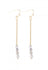 Riah White/Opal & Tan Bead Hook Dangle Earrings 2 sets