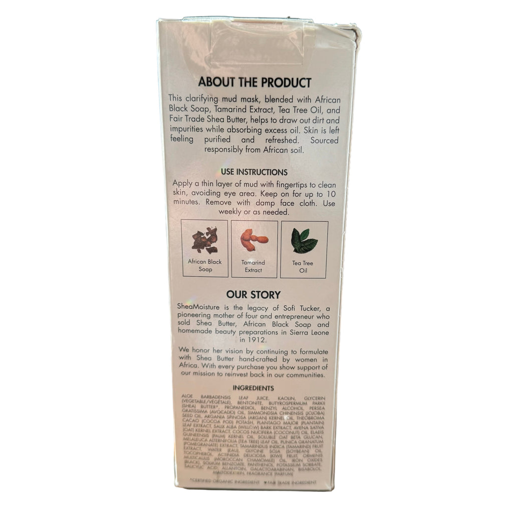Shea Moisture African Black Soap Tamarind Extract & Tea Tree Oil Clarifying Mud Mask ￼