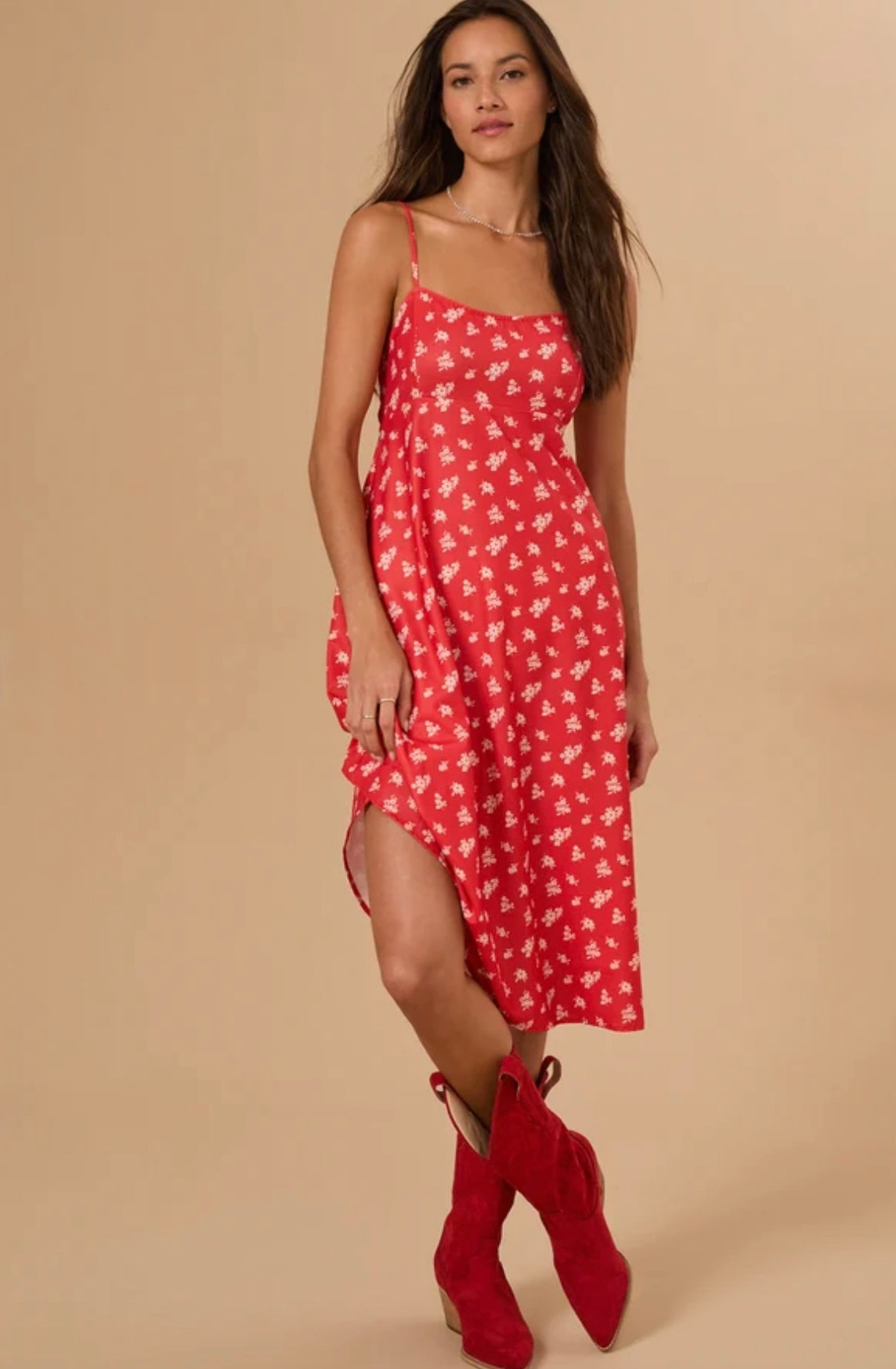Altar’d State Poppy Floral Midi Dress XXSmall